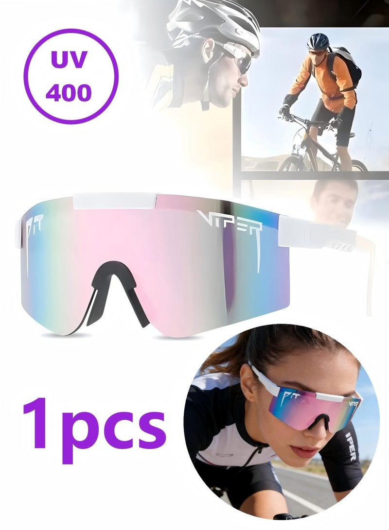 Cycling Sunglasses, Sports Sunglasses, UV Protection Cycling Sunglasses Polarized UV400 Visor Outdoor Windproof Glasses for Sports, Running, Golf, Baseball, Fishing - Image 1